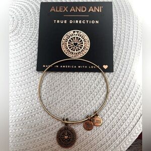 Alex and Ani Gold Charm “True Direction” Bangle